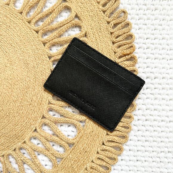 Michael Kors Black Saffiano Leather Jet Set Card Case ID Wallet Replacement - Picture 1 of 5